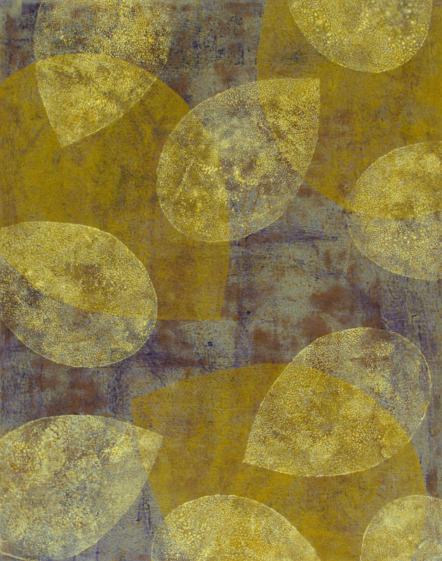 Spiritual Art, Contemporary Abstract Painting, Abstract Art, Abstract Painting, Meditation, Relaxation, Calming Colors, Home Decor, Hospitality Art, Interconnection, Unity, Yoga, Wabi Sabi, Peaceful, Gregory Arnett Artist, Floating, Dreaming, Yellow, Yellow Ochre, Ochre, Violet, Russet.