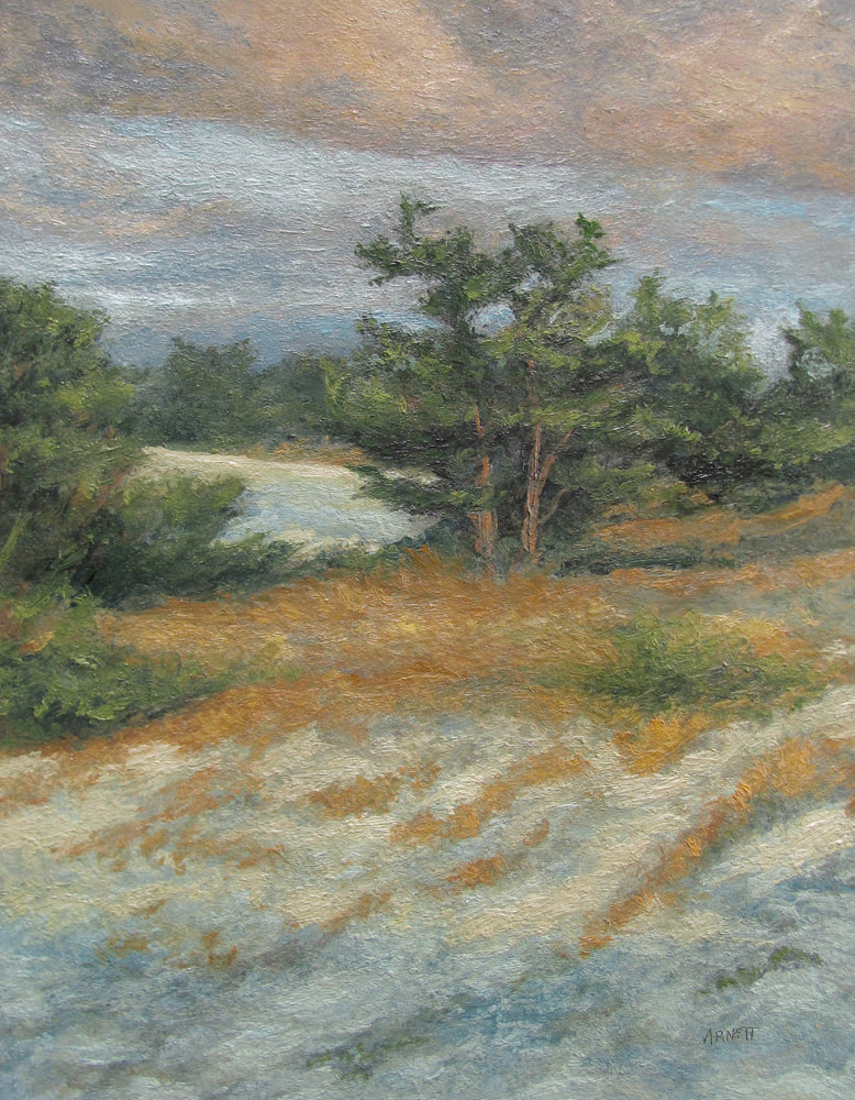 Provincetown MA,Provincetown Dunes,Cape Cod Landscape,Original Cape Cod Paintings,Summer, Sand Dunes,Oil on Panel,Gregory Arnett Studios,Gregory Arnett